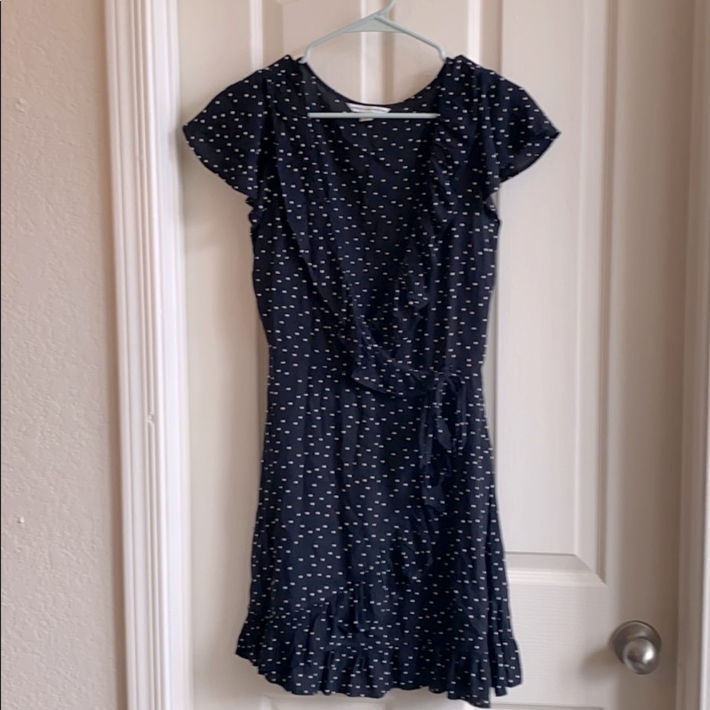AE ruffled wrap mini dress